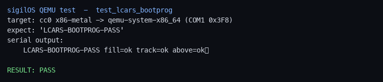 lcars_boot_progress: gold fill at 50% below boot banner, black track. LCARS-BOOTPROG-PASS.