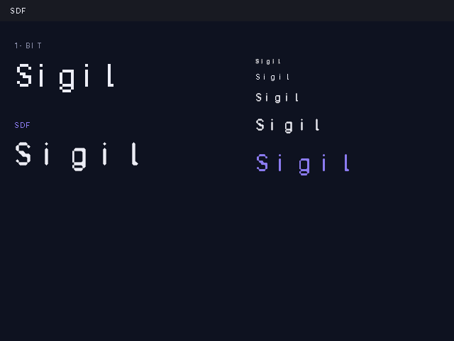 SDF rendering before/after comparison on Raspberry Pi 3B