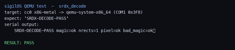 SRDX decode path on x86