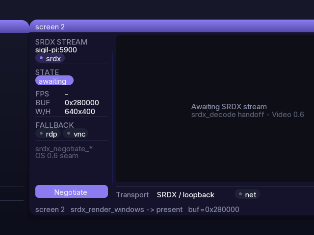 SRDX viewer in the Lumen WM